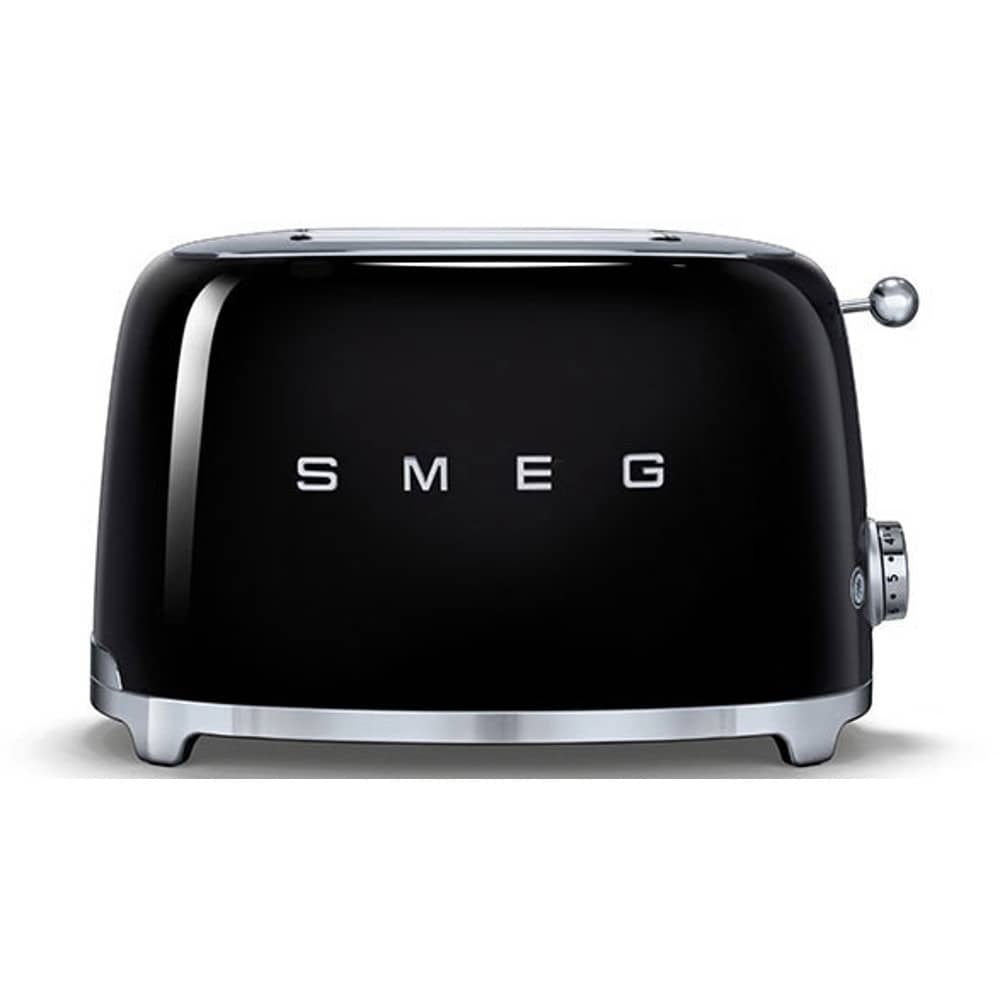Smeg TSF01BLUK 50s Retro Style 2 Slice Toaster in Black Appliance Centre
