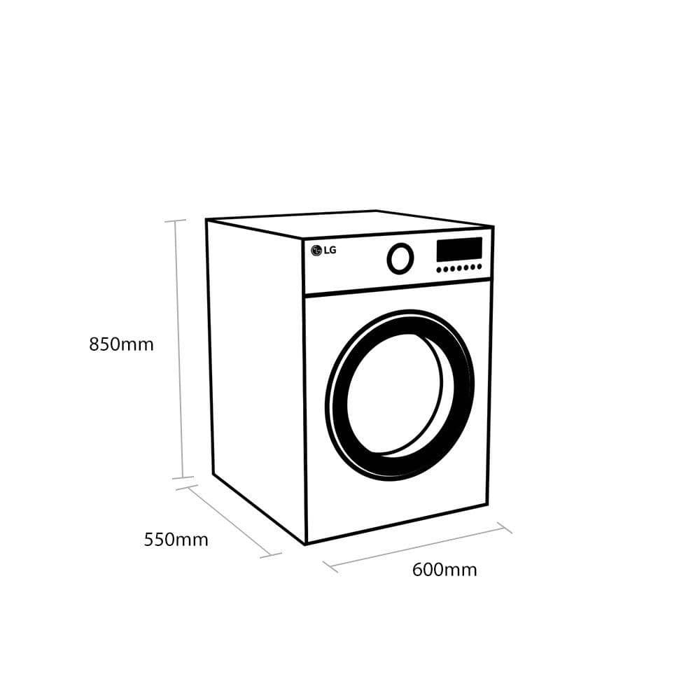 lg f4v309wnw 9kg 1400 spin washing machine white