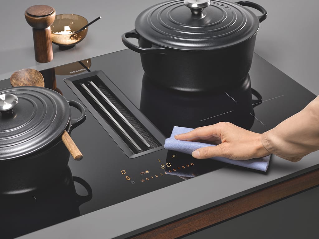 Miele KMDA 7473 FLA 800mm Black Induction Hob With Integrated