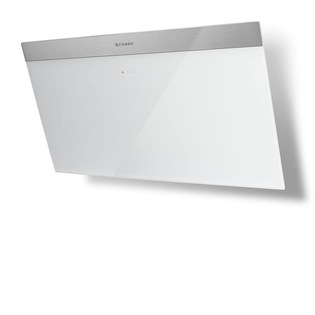 Faber Daisy B 330.0634.425 80cm White Glass Wall Mounted Hood