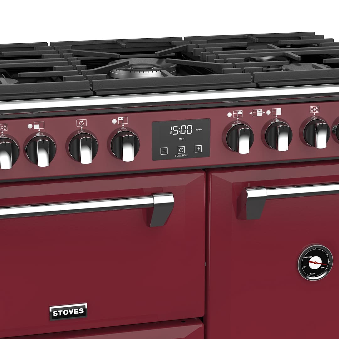 Stoves Richmond Deluxe S900DF 444411513 90cm Chilli Red Dual Fuel Range