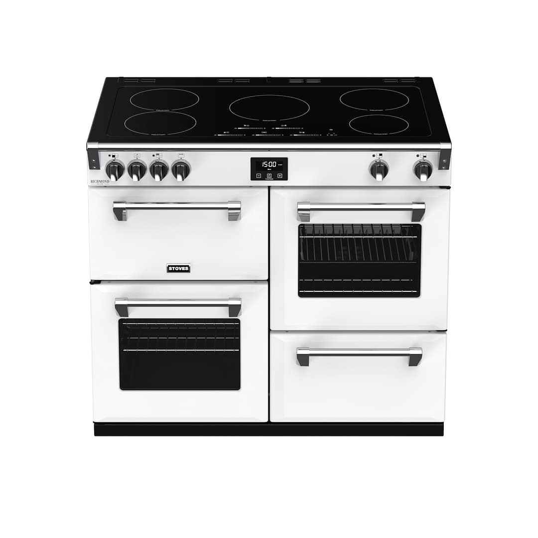 Stoves Richmond Deluxe S1000EI 444411564 100cm Icy White Induction