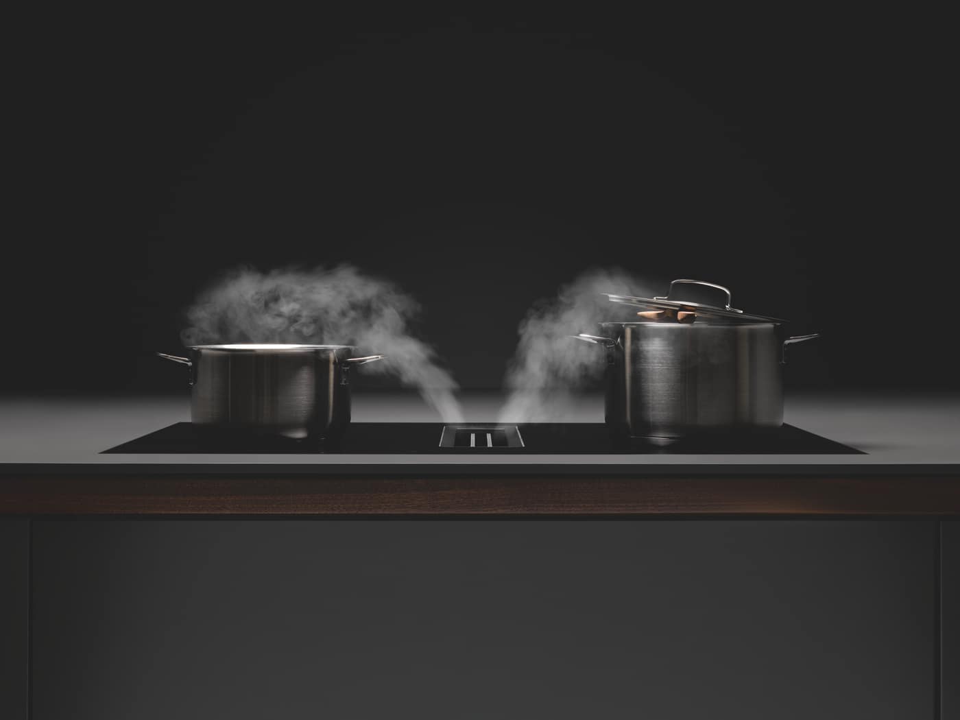 Miele KMDA 7473 FLU 800mm Black Induction Hob With Integrated