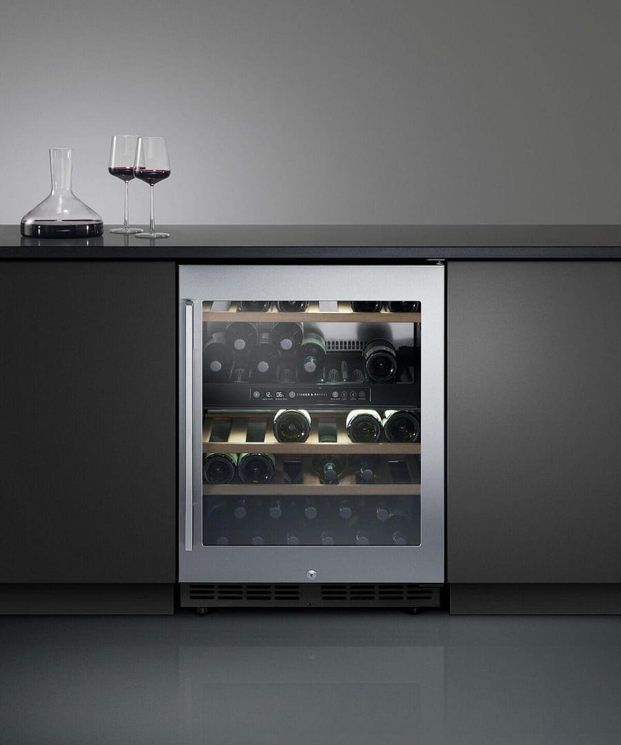 fisher and paykel integrated wine fridge